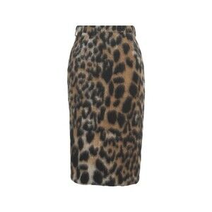 N°21 Animal Print Midi Pencil Skirt With High Waist And Belt Loops - NWT